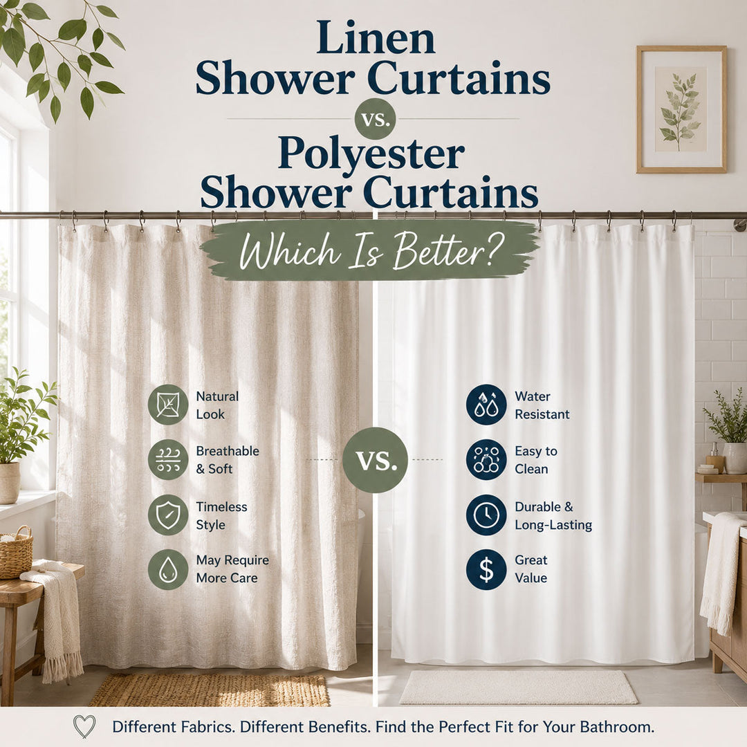 Linen Shower Curtains vs. Polyester Shower Curtains
