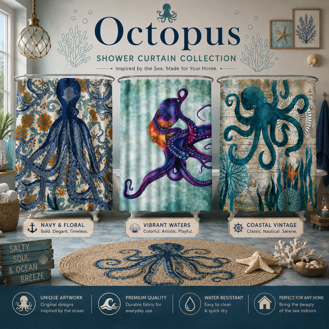 Octopus Shower Curtain