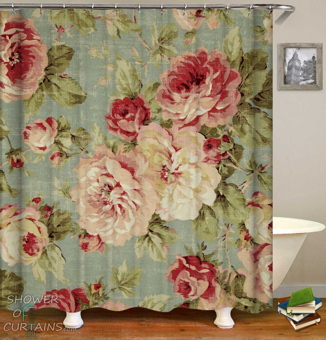Shabby Chic Shower Curtains
