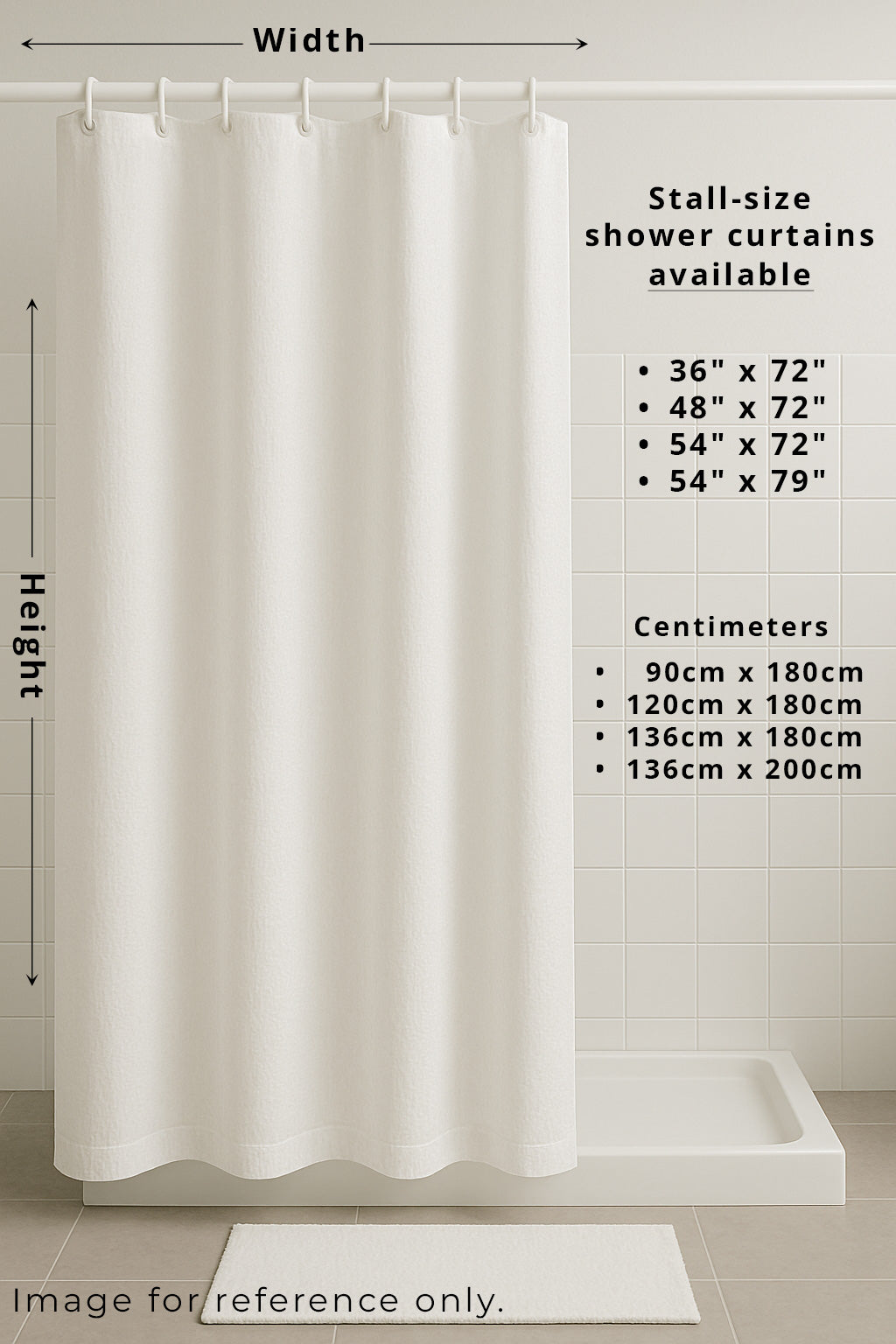 Shower Curtain for Shower Stall