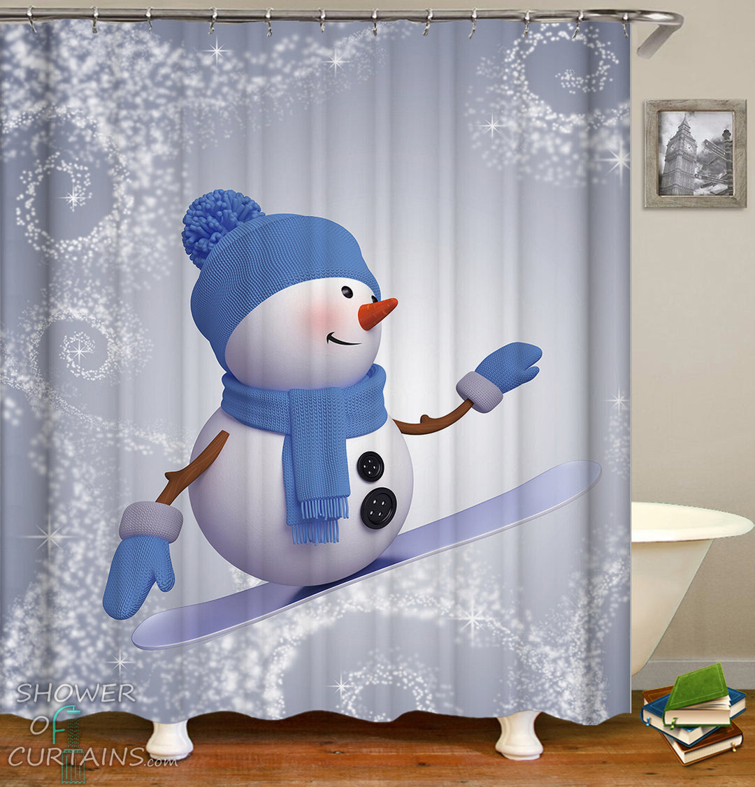 Snowman Shower Curtain