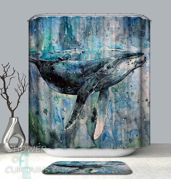 Whale Shower Curtain