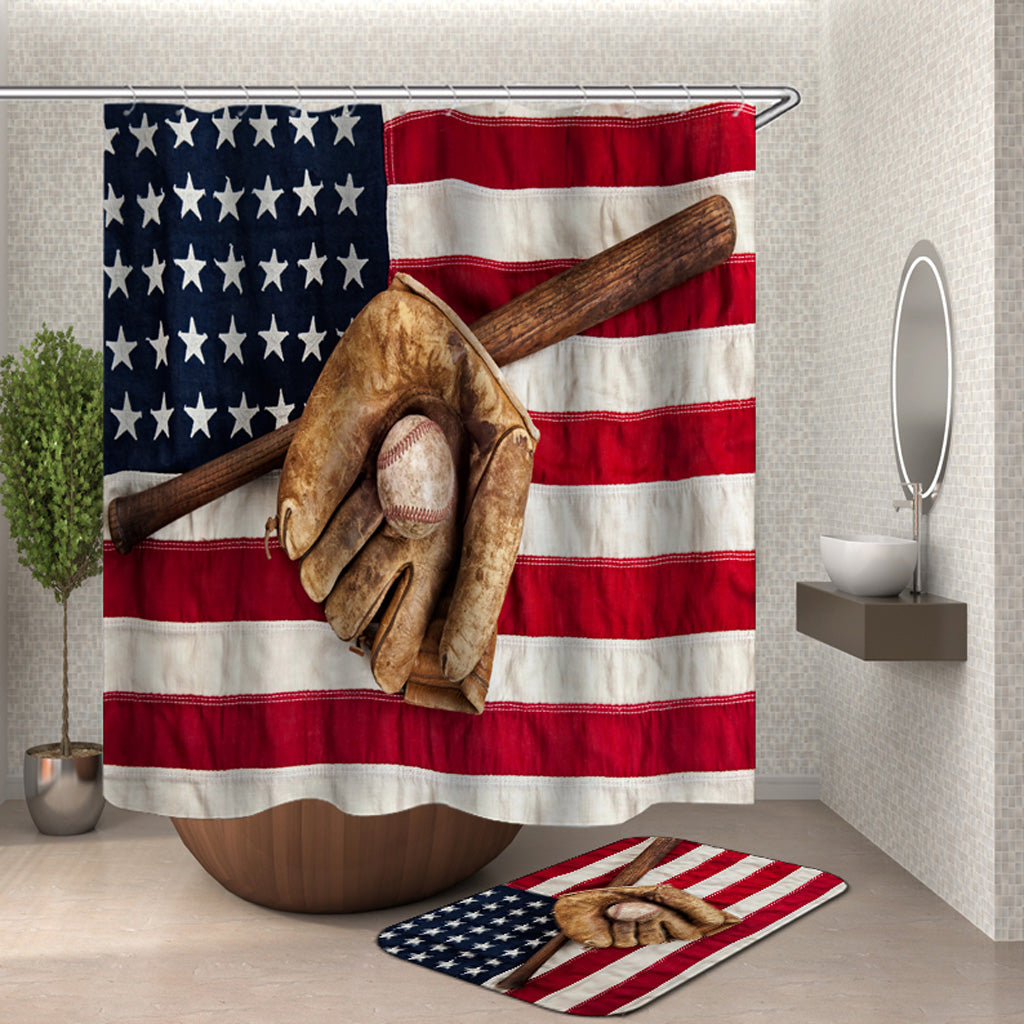 Baseball Shower Curtain