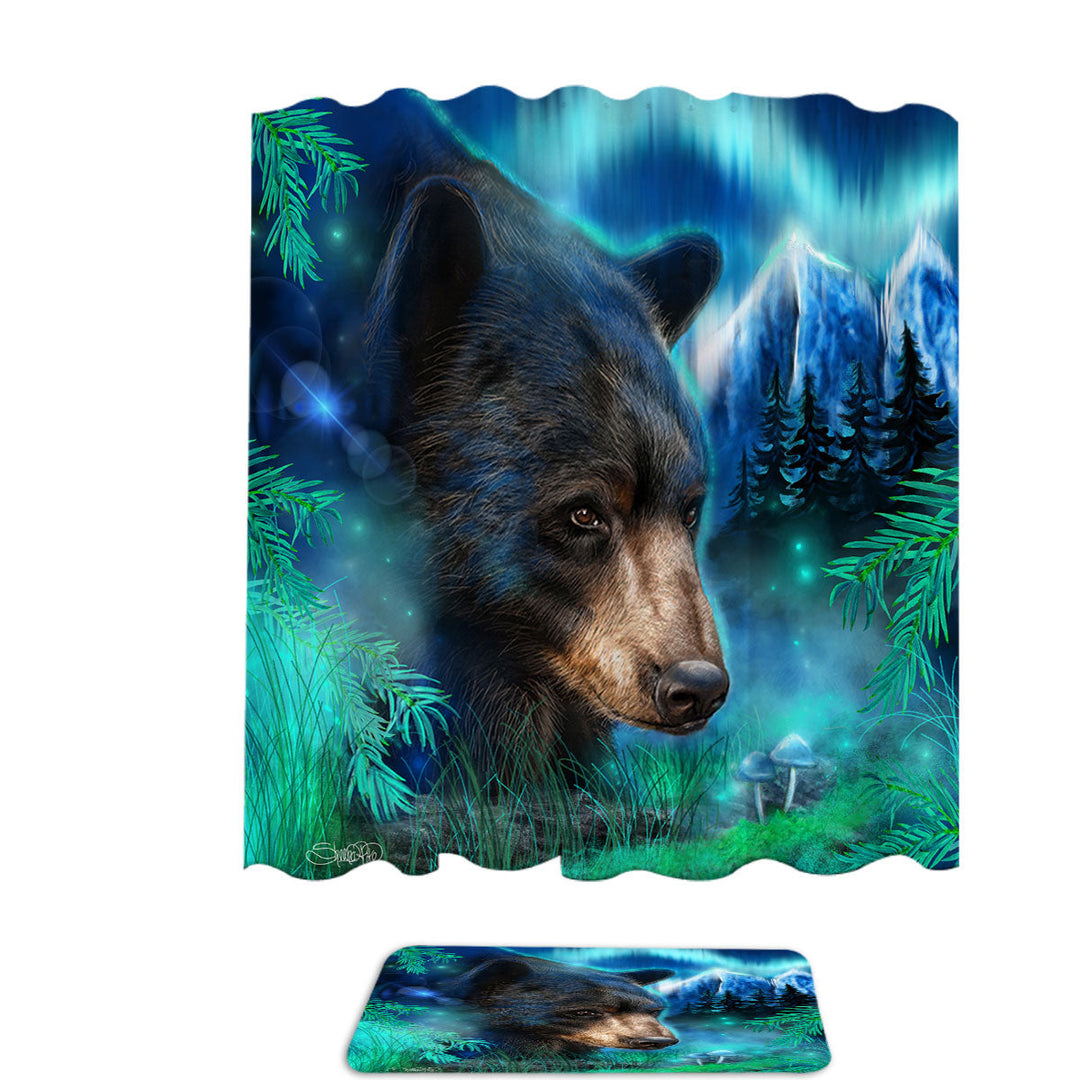 Black Bear Shower Curtain