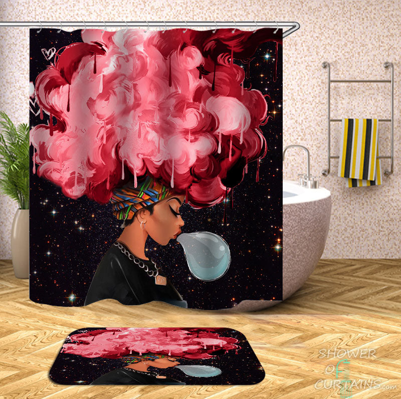 Black Girl Shower Curtain
