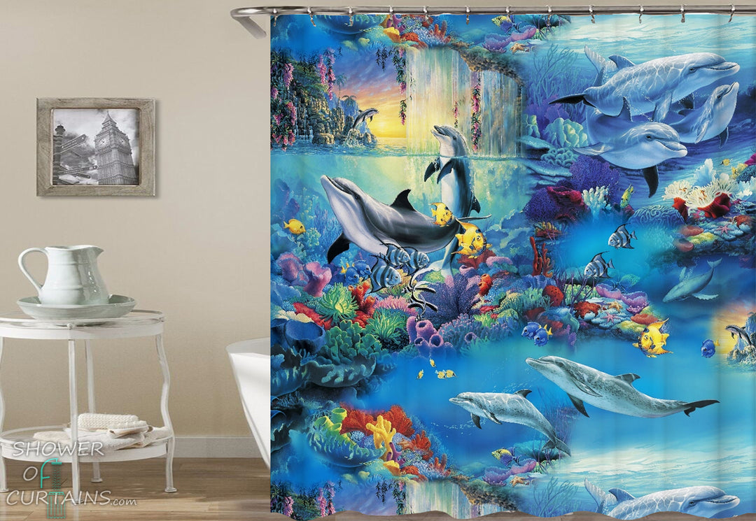 Dolphin Shower Curtains