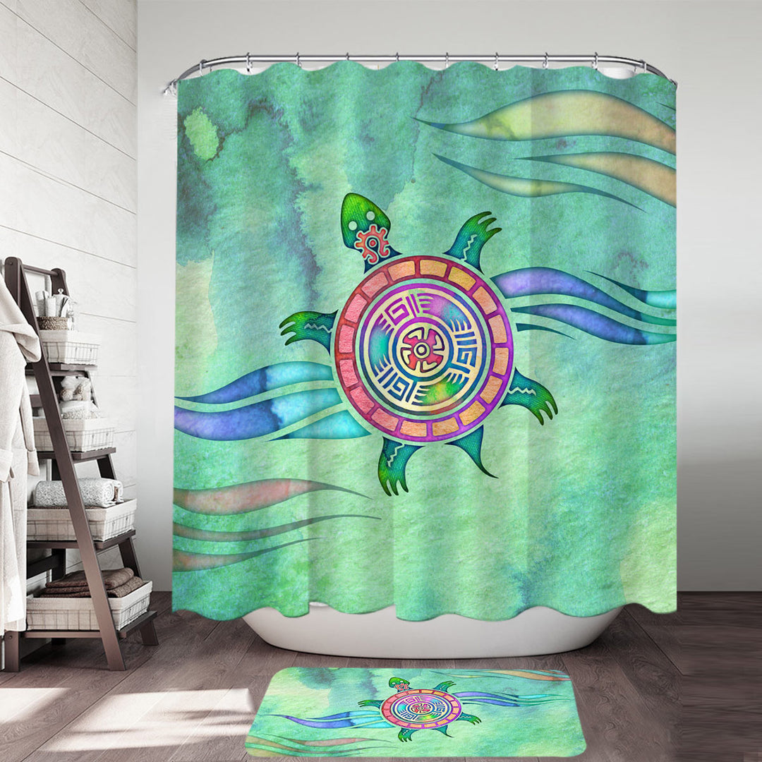 Green Shower Curtain
