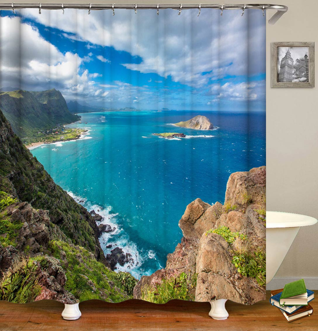 Nature Shower Curtains - Isolated Beach Glance Shower Curtain