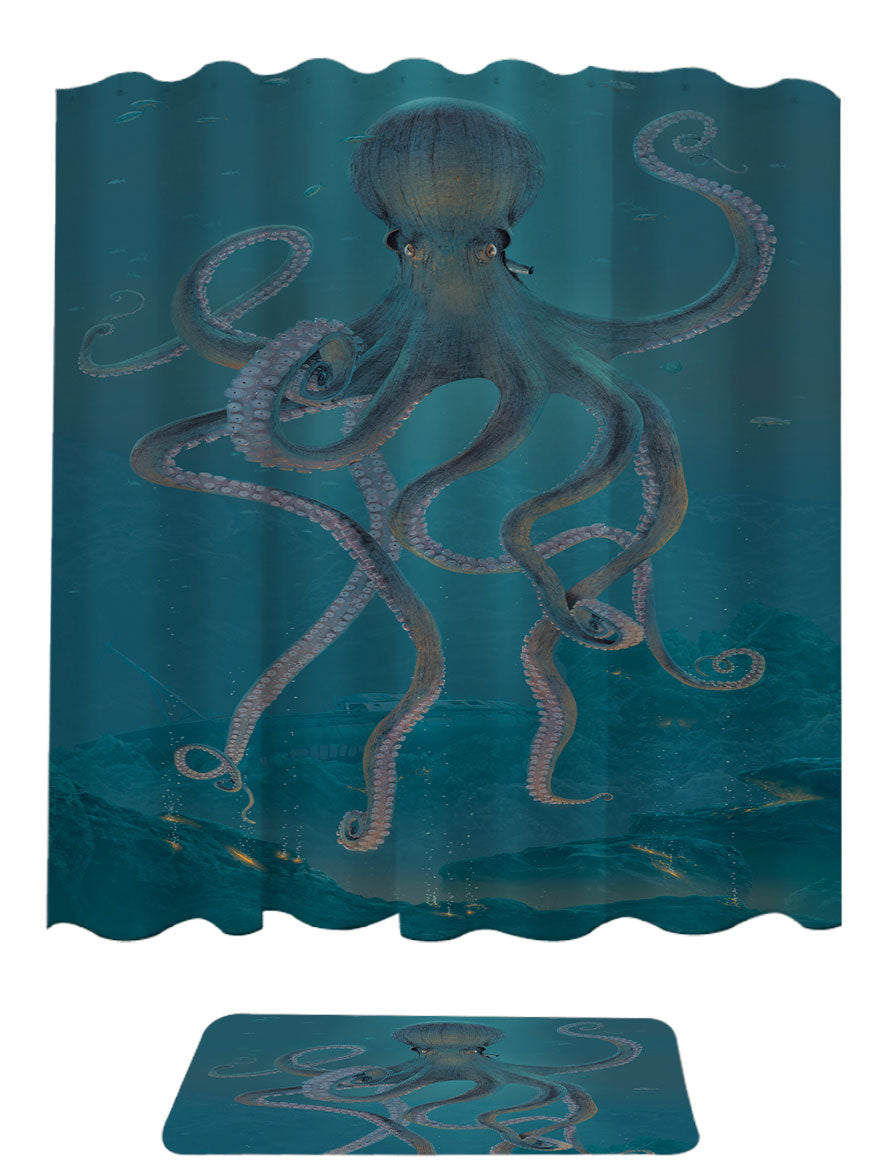 Octopus Shower Curtain and Octopus Shower Curtains Sets