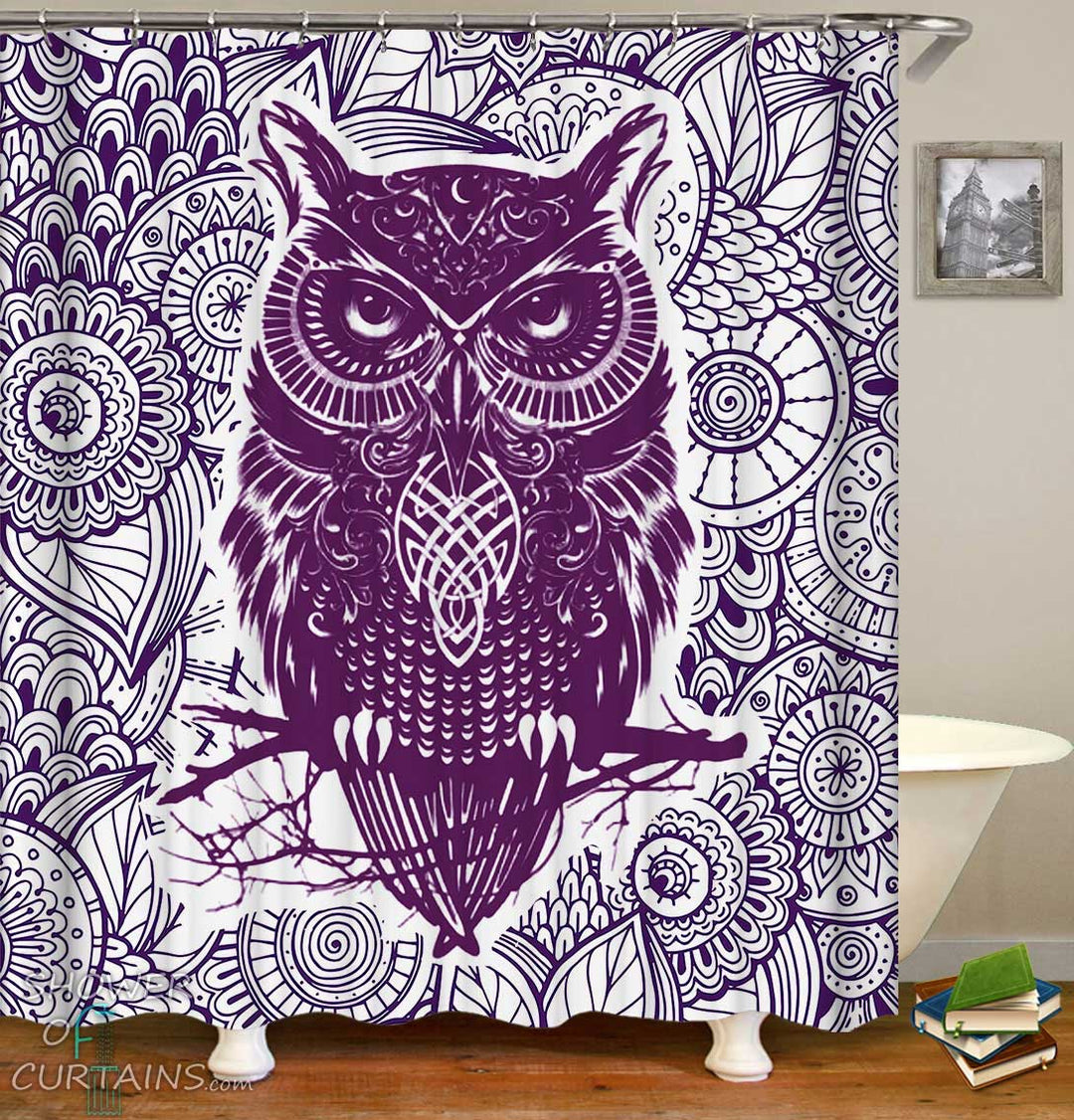 Owl Shower Curtain
