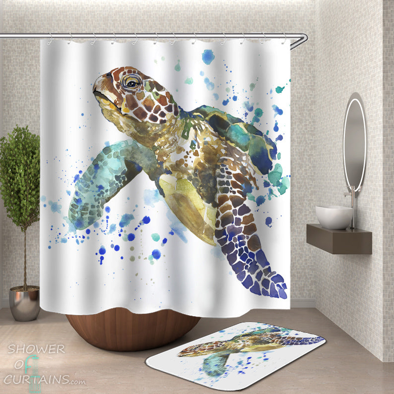 Turtle Shower Curtain Collection