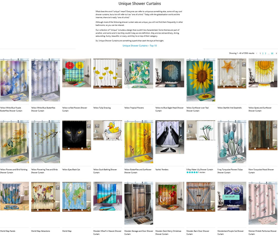 Unique Shower Curtains
