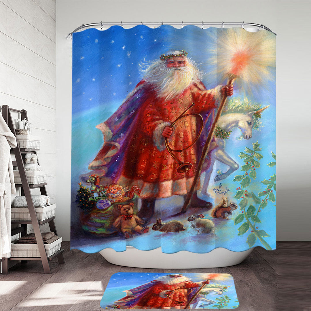 Vintage Christmas Shower Curtain