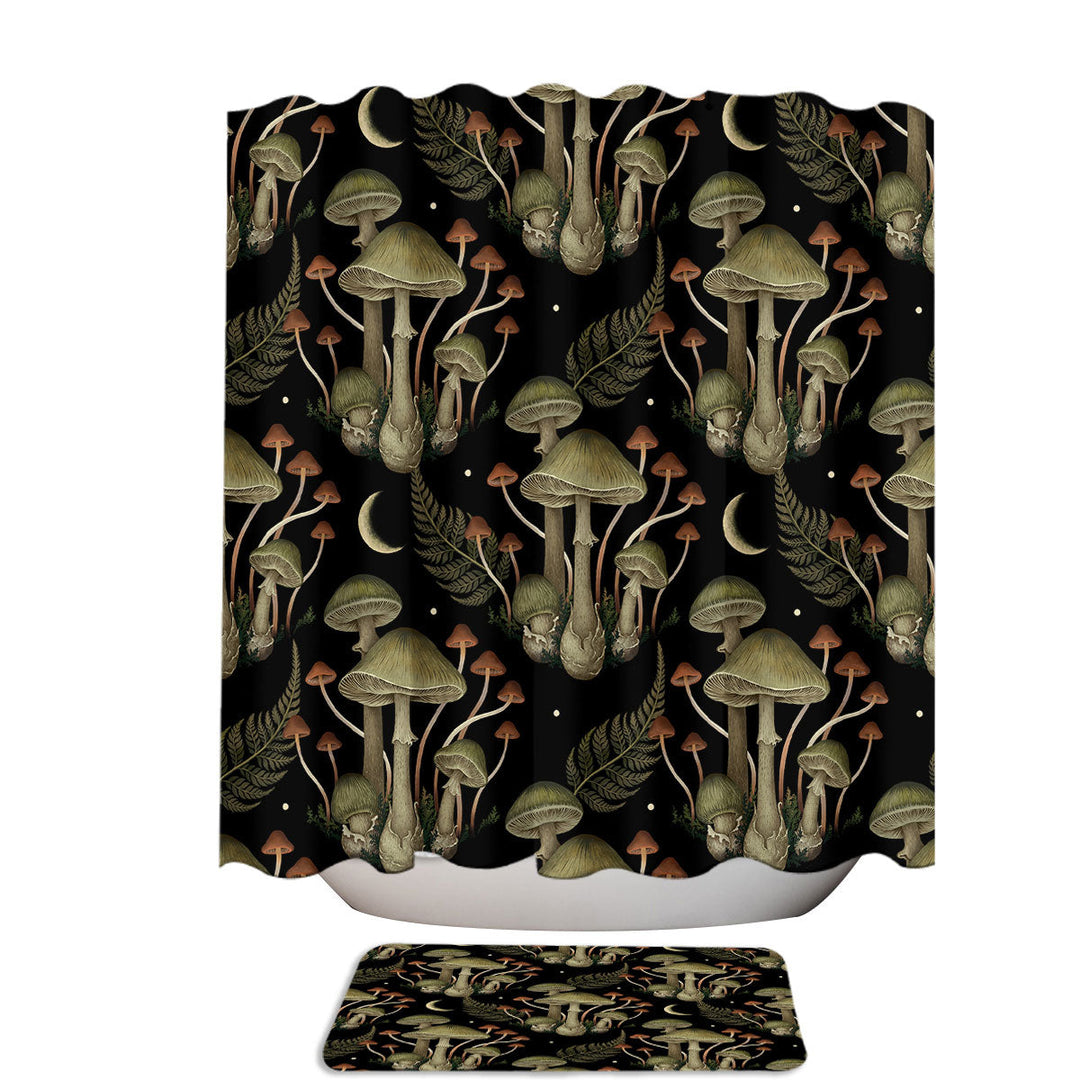 Death Cap Mushrooms Garden Shower Curtain
