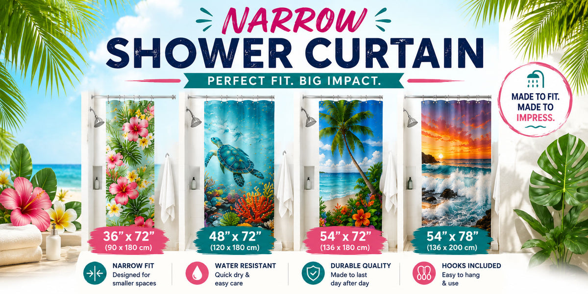 Narrow Shower Curtain