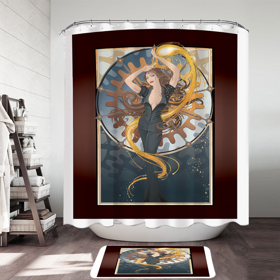 Beautiful Womens Art the Spark Girl Shower Curtain