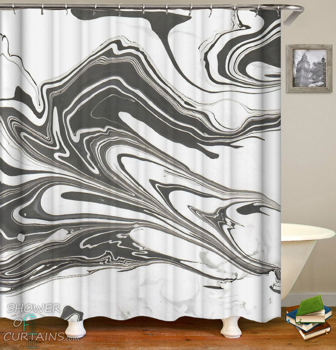 Marble Shower Curtain